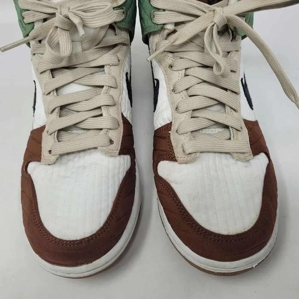 Nike Dunk High LX Next Nature Toasty Womens 6 Summit White Black Green Sneakers - Picture 7 of 16